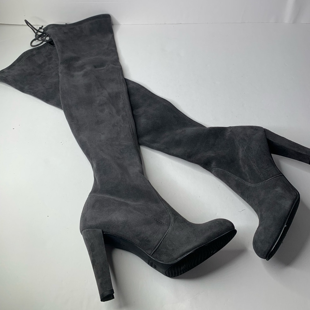 STUART‎ WEITZMAN Over the Knee Boots Highland Gray Suede US 7M